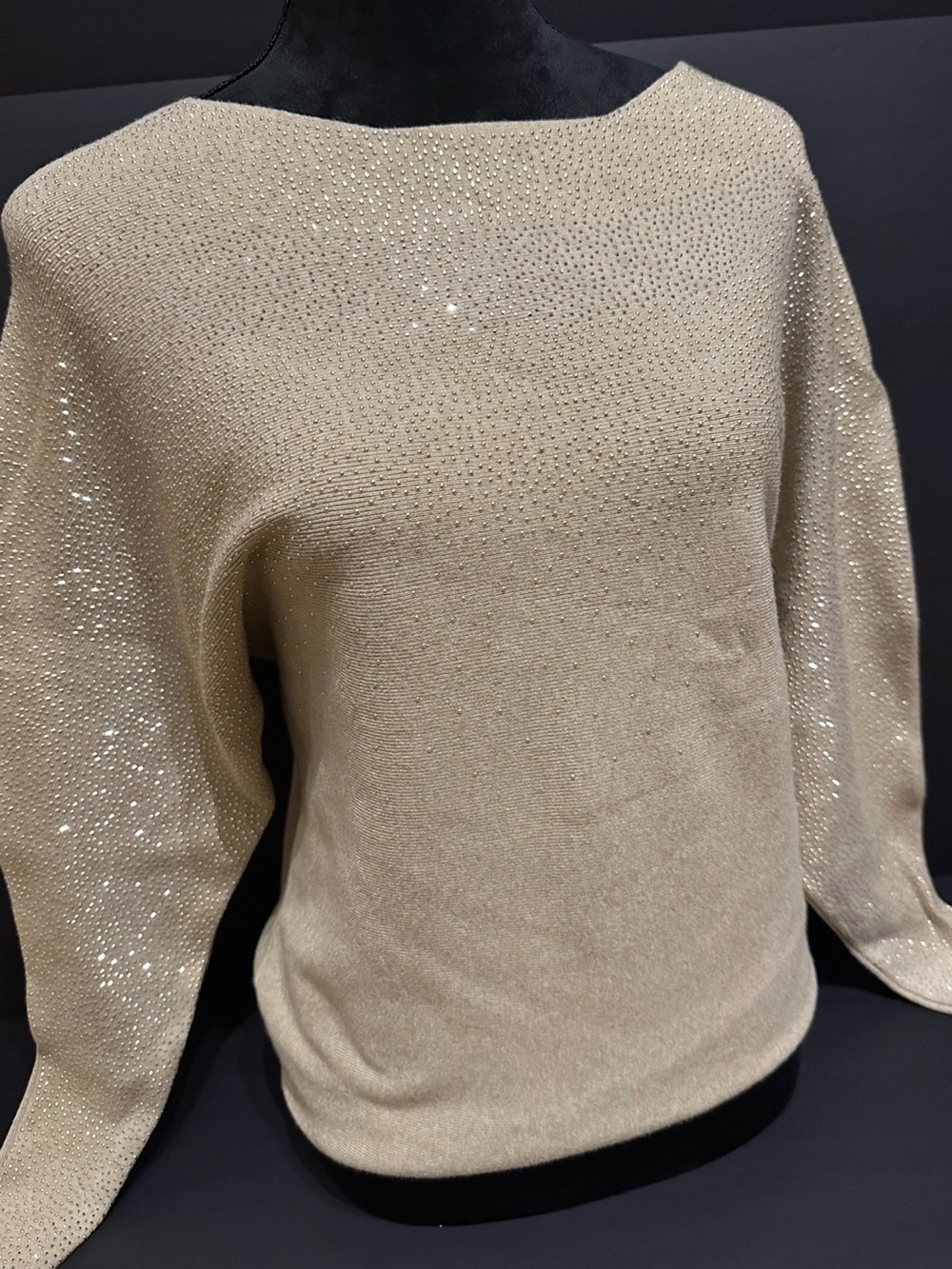 Embellished Crewneck Sweater - Cream